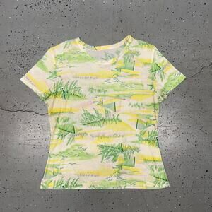 VTG 60s/70s Grass Field Art Deco/Souvenir T-shirt
